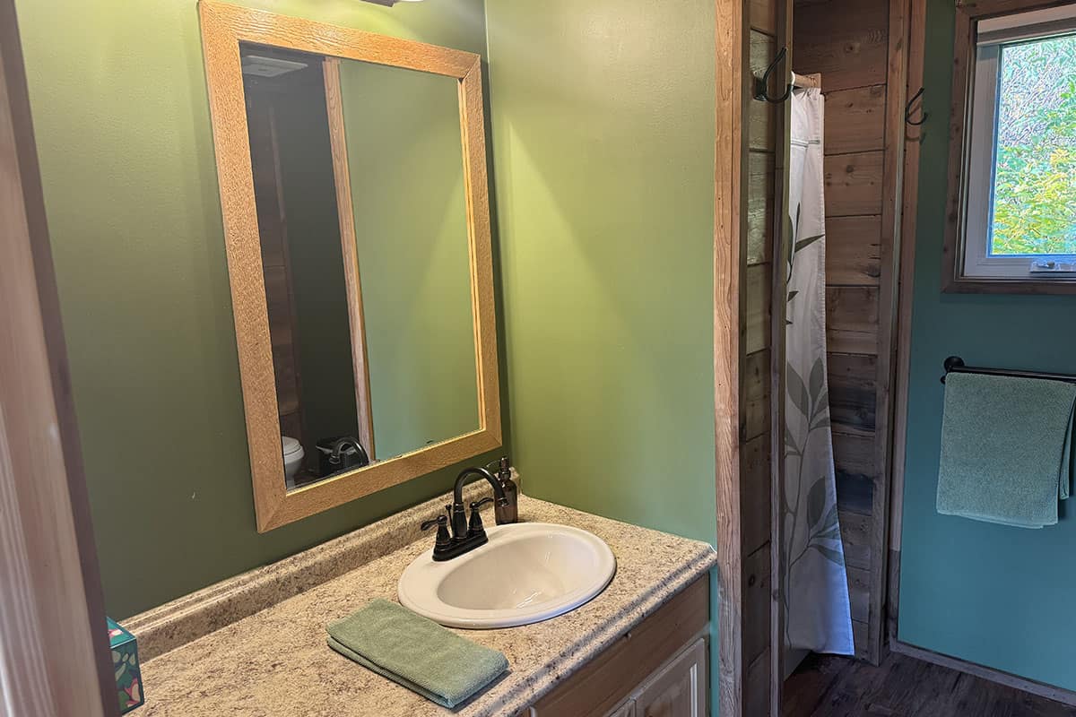 inside bathroom